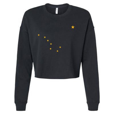 Alaska State Flag Shirts Stars Astrology Big Dipper Cropped Pullover Crew