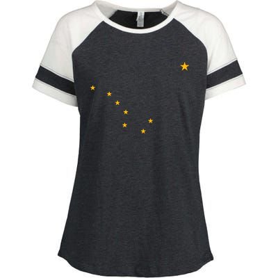 Alaska State Flag Shirts Stars Astrology Big Dipper Enza Ladies Jersey Colorblock Tee