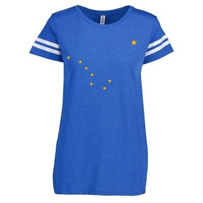 Alaska State Flag Shirts Stars Astrology Big Dipper Enza Ladies Jersey Football T-Shirt