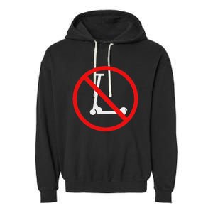 Anti Scooters For Skaters Garment-Dyed Fleece Hoodie