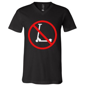 Anti Scooters For Skaters V-Neck T-Shirt