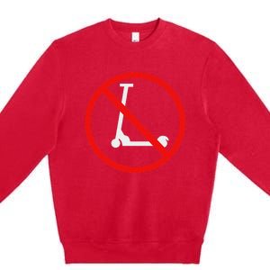 Anti Scooters For Skaters Premium Crewneck Sweatshirt