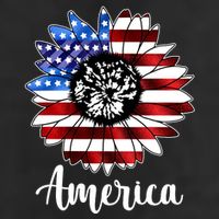 America Sunflower Flag 4th July Hat