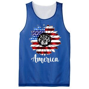 America Sunflower Flag 4th July Mesh Reversible Basketball Jersey Tank