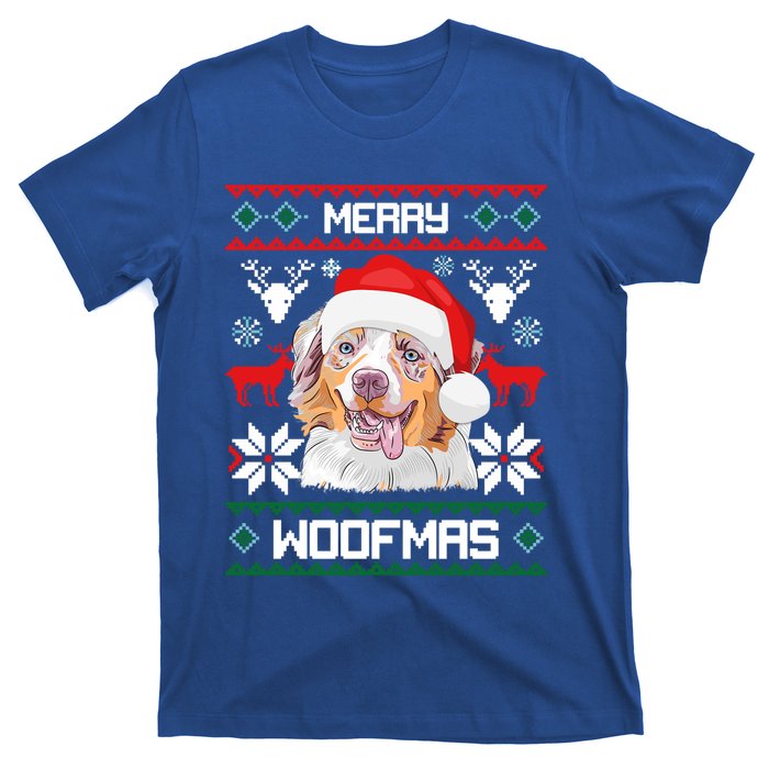 Australian Shepherd Gift For Merry Christmas Woofmas Clothes Cool Gift T-Shirt