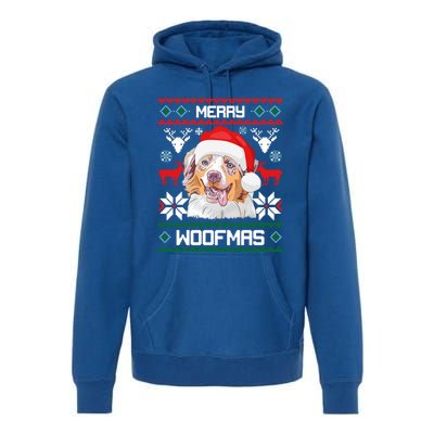 Australian Shepherd Gift For Merry Christmas Woofmas Clothes Cool Gift Premium Hoodie