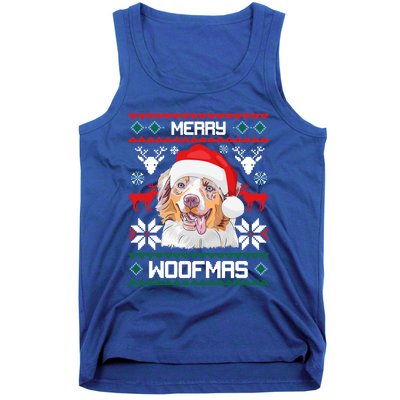 Australian Shepherd Gift For Merry Christmas Woofmas Clothes Cool Gift Tank Top