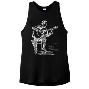 Anders Segovia Guitarist Classical Guitar Musicians Ladies PosiCharge Tri-Blend Wicking Tank