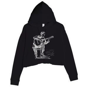 Anders Segovia Guitarist Classical Guitar Musicians Crop Fleece Hoodie