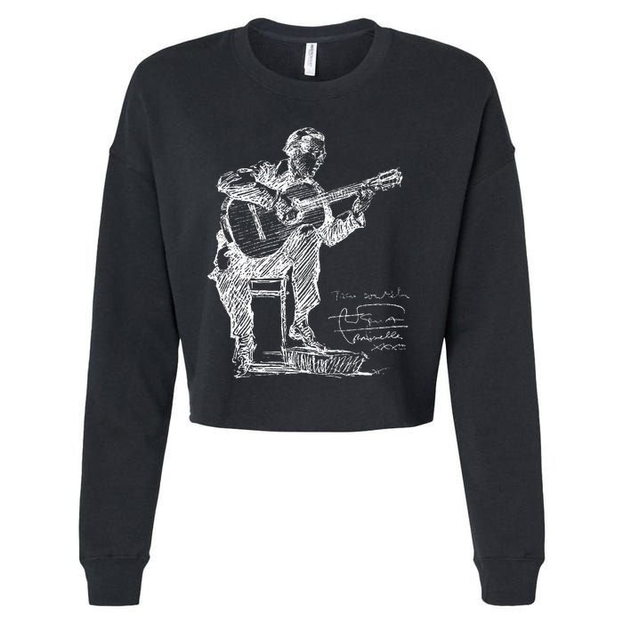 Anders Segovia Guitarist Classical Guitar Musicians Cropped Pullover Crew