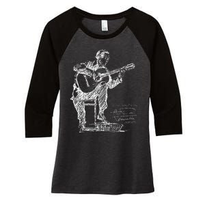 Anders Segovia Guitarist Classical Guitar Musicians Women's Tri-Blend 3/4-Sleeve Raglan Shirt