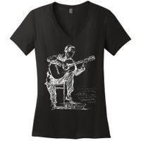 Anders Segovia Guitarist Classical Guitar Musicians Women's V-Neck T-Shirt