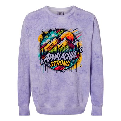 Appalachia Strong Graffiti Colorblast Crewneck Sweatshirt