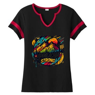 Appalachia Strong Graffiti Ladies Halftime Notch Neck Tee