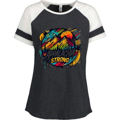 Appalachia Strong Graffiti Enza Ladies Jersey Colorblock Tee