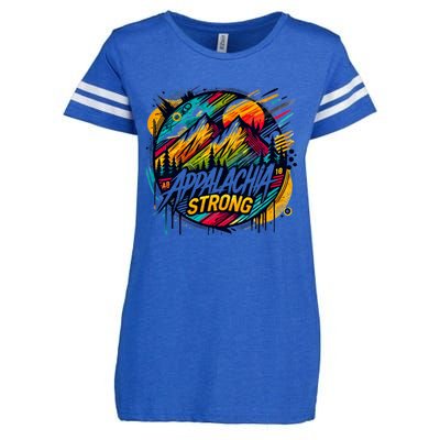 Appalachia Strong Graffiti Enza Ladies Jersey Football T-Shirt