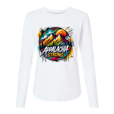 Appalachia Strong Graffiti Womens Cotton Relaxed Long Sleeve T-Shirt