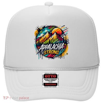 Appalachia Strong Graffiti High Crown Mesh Back Trucker Hat