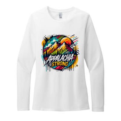 Appalachia Strong Graffiti Womens CVC Long Sleeve Shirt