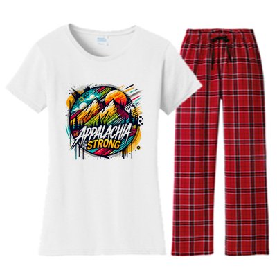 Appalachia Strong Graffiti Women's Flannel Pajama Set