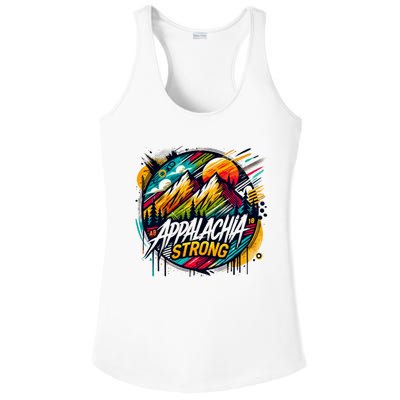 Appalachia Strong Graffiti Ladies PosiCharge Competitor Racerback Tank