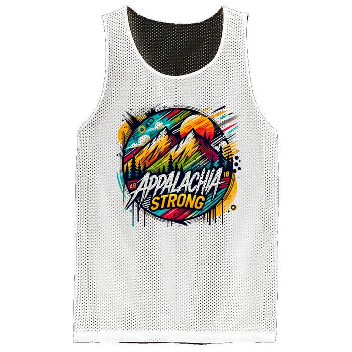 Appalachia Strong Graffiti Mesh Reversible Basketball Jersey Tank