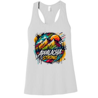 Appalachia Strong Graffiti Women's Racerback Tank