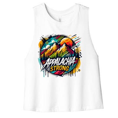 Appalachia Strong Graffiti Women's Racerback Cropped Tank