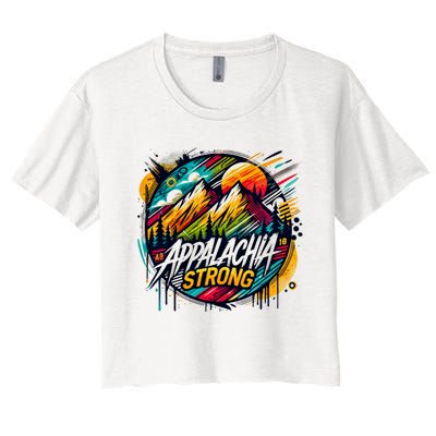 Appalachia Strong Graffiti Women's Crop Top Tee