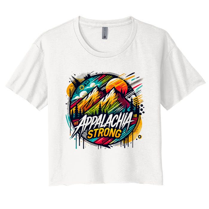 Appalachia Strong Graffiti Women's Crop Top Tee