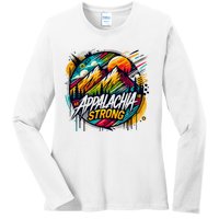 Appalachia Strong Graffiti Ladies Long Sleeve Shirt