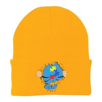 Autism Superhero Gift For Dad Autism Awareness Gift Knit Cap Winter Beanie