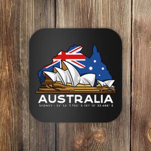 Australia Sydney Gps Coordinates Opera House Coaster