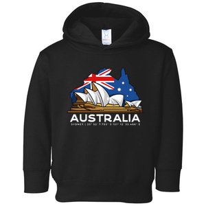 Australia Sydney Gps Coordinates Opera House Toddler Hoodie