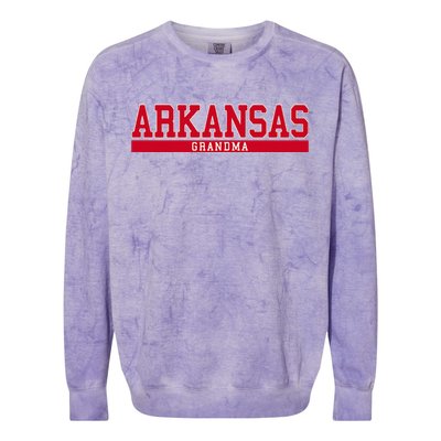 Arkansas State Grandma Sports Colorblast Crewneck Sweatshirt