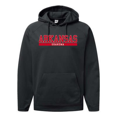 Arkansas State Grandma Sports Performance Fleece Hoodie