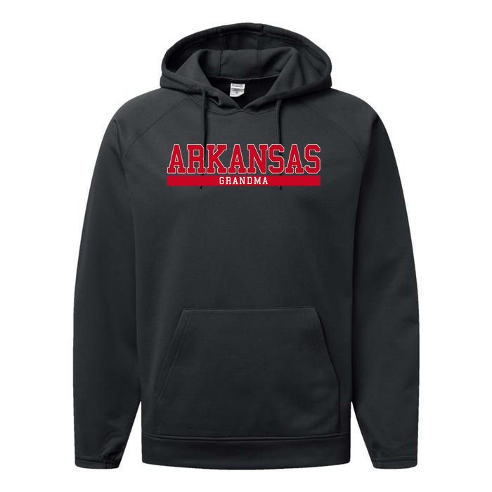 Arkansas State Grandma Sports Performance Fleece Hoodie