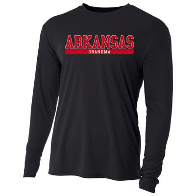 Arkansas State Grandma Sports Cooling Performance Long Sleeve Crew