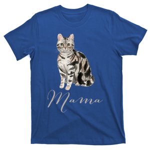 American Shorthair Gray Tabby Cat Mama Gift Cat Mom Present Gift T-Shirt