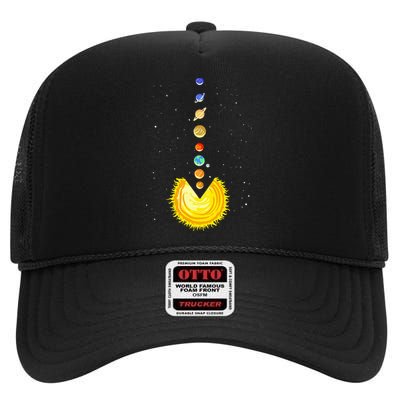 Astronomer Stars Galaxy Telescope Astrology Zodiac High Crown Mesh Back Trucker Hat