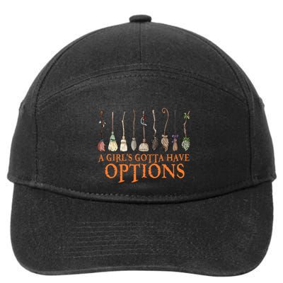 A S Gotta Have Options With Witch Broom Halloween Gift 7-Panel Snapback Hat