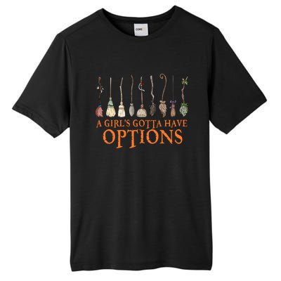 A S Gotta Have Options With Witch Broom Halloween Gift Tall Fusion ChromaSoft Performance T-Shirt