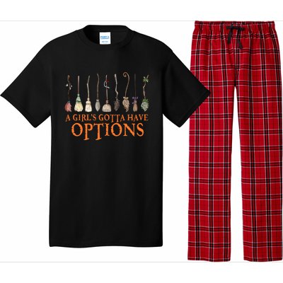 A S Gotta Have Options With Witch Broom Halloween Gift Pajama Set