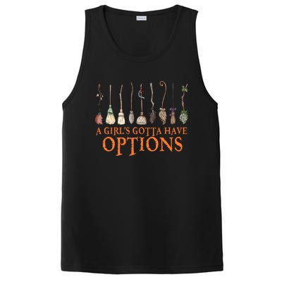 A S Gotta Have Options With Witch Broom Halloween Gift PosiCharge Competitor Tank