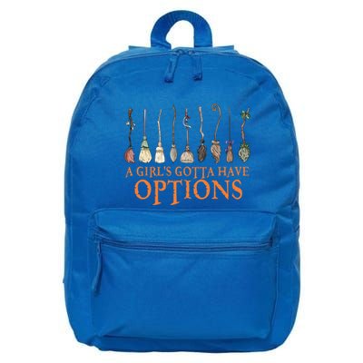 A S Gotta Have Options With Witch Broom Halloween Gift 16 in Basic Backpack