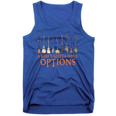 A S Gotta Have Options With Witch Broom Halloween Gift Tank Top