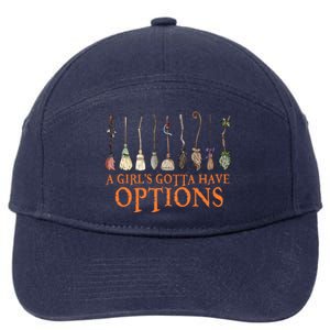 A S Gotta Have Options With Witch Broom Halloween Gift 7-Panel Snapback Hat