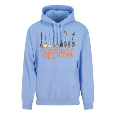 A S Gotta Have Options With Witch Broom Halloween Gift Unisex Surf Hoodie