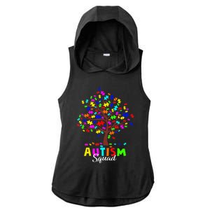 Astism Squad Gift For Autism Awareness Ladies PosiCharge Tri-Blend Wicking Draft Hoodie Tank