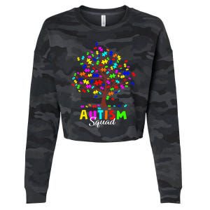 Astism Squad Gift For Autism Awareness Cropped Pullover Crew